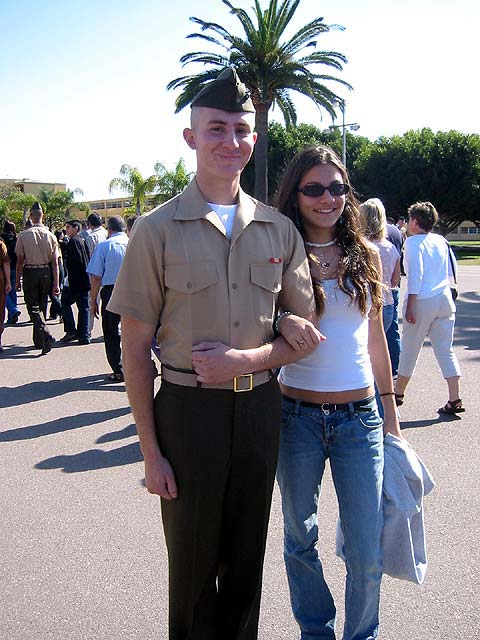 Mourad and Shayla at the Boot Camp Graduation